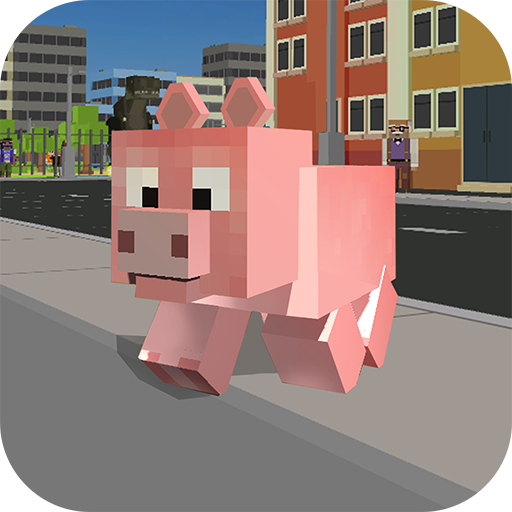 Blocky City Pig Simulator 3D icon