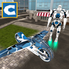 Flying Robot Bike Simulator icon