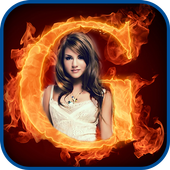 Fire Text Frame Photo Editor - Blend Me Collage icon