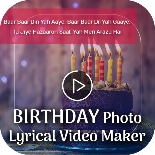 Birthday photo lyrical video maker icon