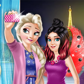 Ice Princess &amp; Ladybug Paris Selfie Game icon