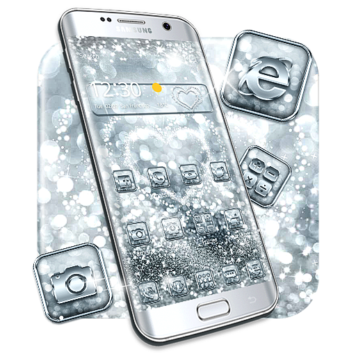 Silver Diamond Sparkle Theme أيقونة