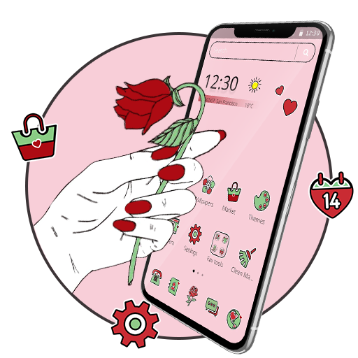 Geste Rose Love Rose Theme icon