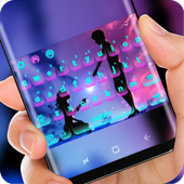 ikon Neon Love Keyboard Lovers under Galaxy