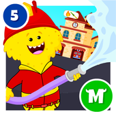 My Monster Town - Fire Station Games for Kids icon