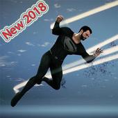 Flying Super Hero US Sky City Monster Rescue icon