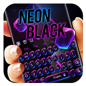 Neon Black Crystal Keyboard icon