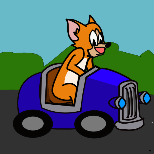 TALKING PET TOM , ANGELA AND JERRY KART RACE 2D icon