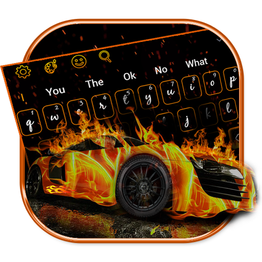 Burning Sport Car Keyboard Theme icon