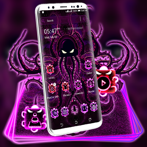 Purple Octopus Launcher Theme icon