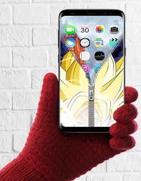 Goku Zipper Lock Screen screenshot 1