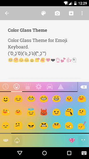 Color Glass Emoji Keyboard screenshot 2