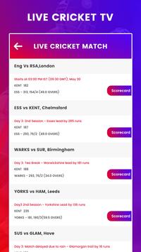 Live Cricket Tv :  Cricket Score News screenshot 5