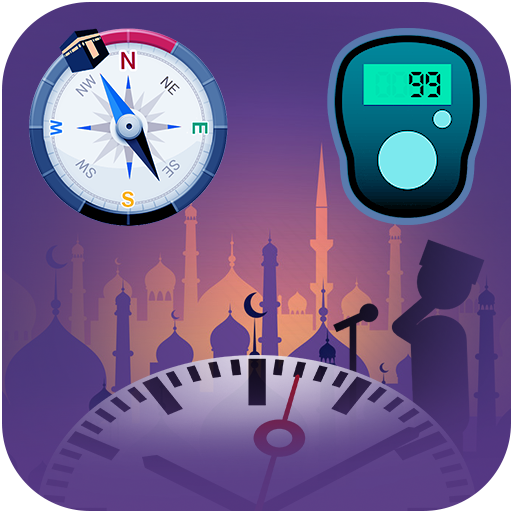 Prayer times - Qibla Direction &amp; Tasbeeh Counter icon