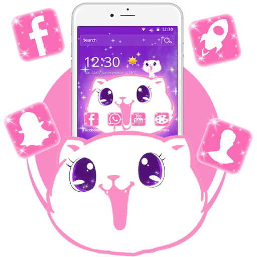 Kawaii Cute kitty Cat Theme icon