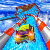 Aquapark Slide Cars Race ; Waterpark Ride icon