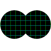 Binoculars with ads icon