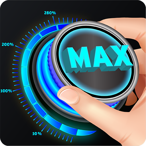 loud speaker booster with extra volume booster icon