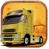Hill climb truck race icon