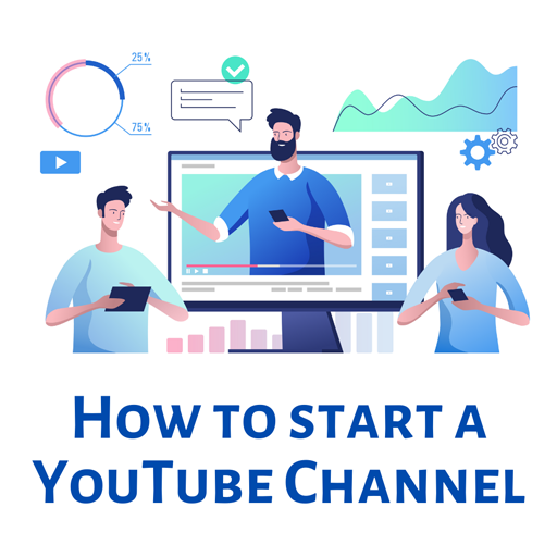 How to start a YouTube channel for beginners icon