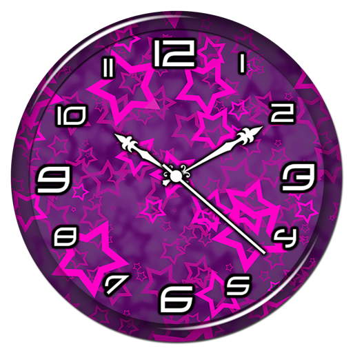 Purple Clock Live Wallpaper icon