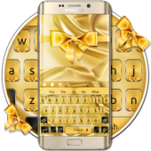 Tema tastiera Silk Golden Bow icon