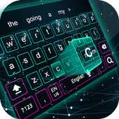 Keyboard Blue Hologram Neon Theme on 9Apps
