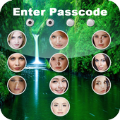 Passcode photo screen lock icon