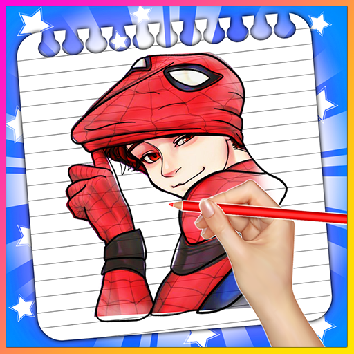 spider boy coloring Super hero icon