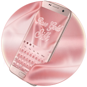 Beautiful Rose Gold Silk Keyboard icon