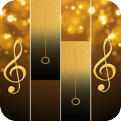 piano gold tiles icon