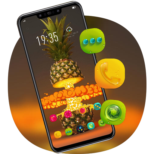 Abstract theme Exploding pineapple for Galaxy M10 icon