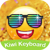 Kiwi Keyboard Glitter Golden emoji icon