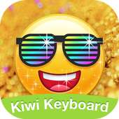 Kiwi Keyboard Glitter Golden emoji on 9Apps