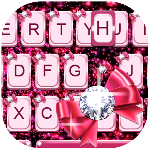 Diamond Butterfly Pink Keyboard Theme icon
