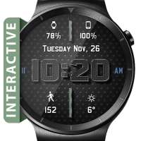 Chrome Leather HD Watch Face Widget Live Wallpaper