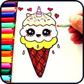 Drawing pictures for kids step by step icon