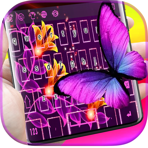 Butterfly and flowers Keyboard icon