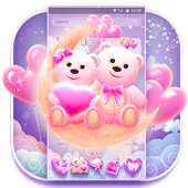 Cute Teddy Love Theme icon