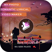 Romantic Lyrical Video Status Maker Photo And Song أيقونة