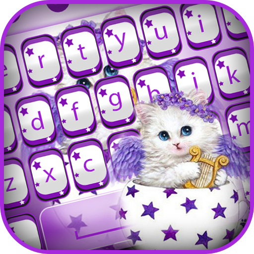 Purple Cat Keyboard Theme icon