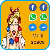 multi social accounts &amp; parallel space 2019 icon
