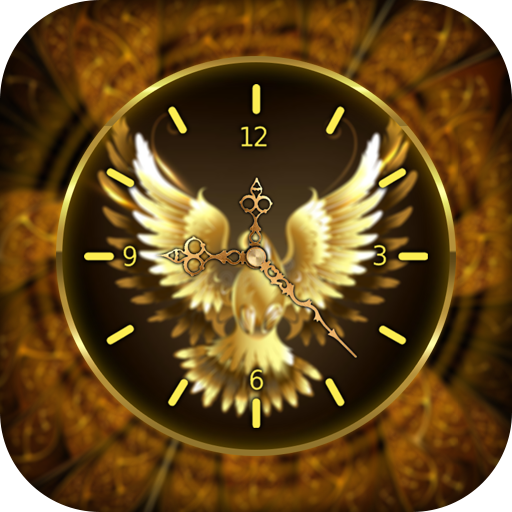 Gold Clock Live Wallpaper - Analog Clock Wallpaper icon