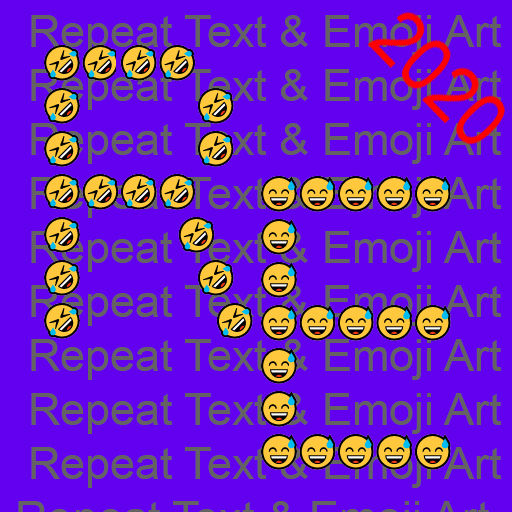 Text to unique Emoji Art , Repeat Text  generator icon