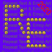 Text to unique Emoji Art , Repeat Text  generator