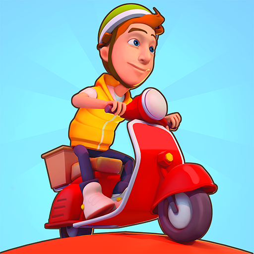 Deliveryman: running bike race 3D icon
