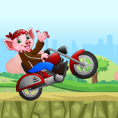 piggy bike race game icon