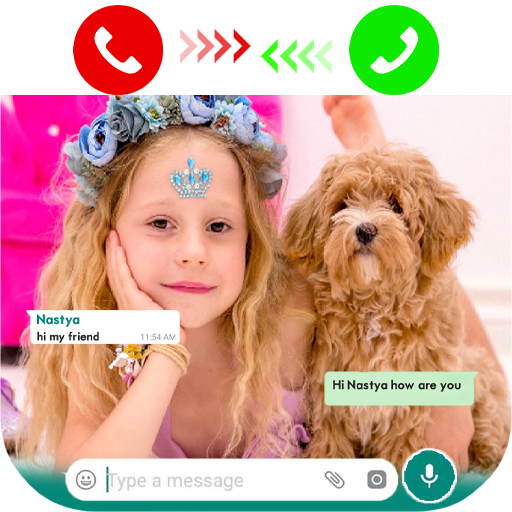 Like Nastya Video Call and Chat Simulator Free App icon