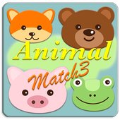 animal face match match 3 icon