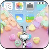 Cute Pink Love Hearts ZipLock icon